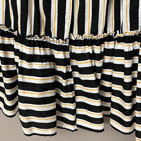 Who What Wear True Wrap Skirt striped Black/White/yellow Size 4 - Picture 3 of 15